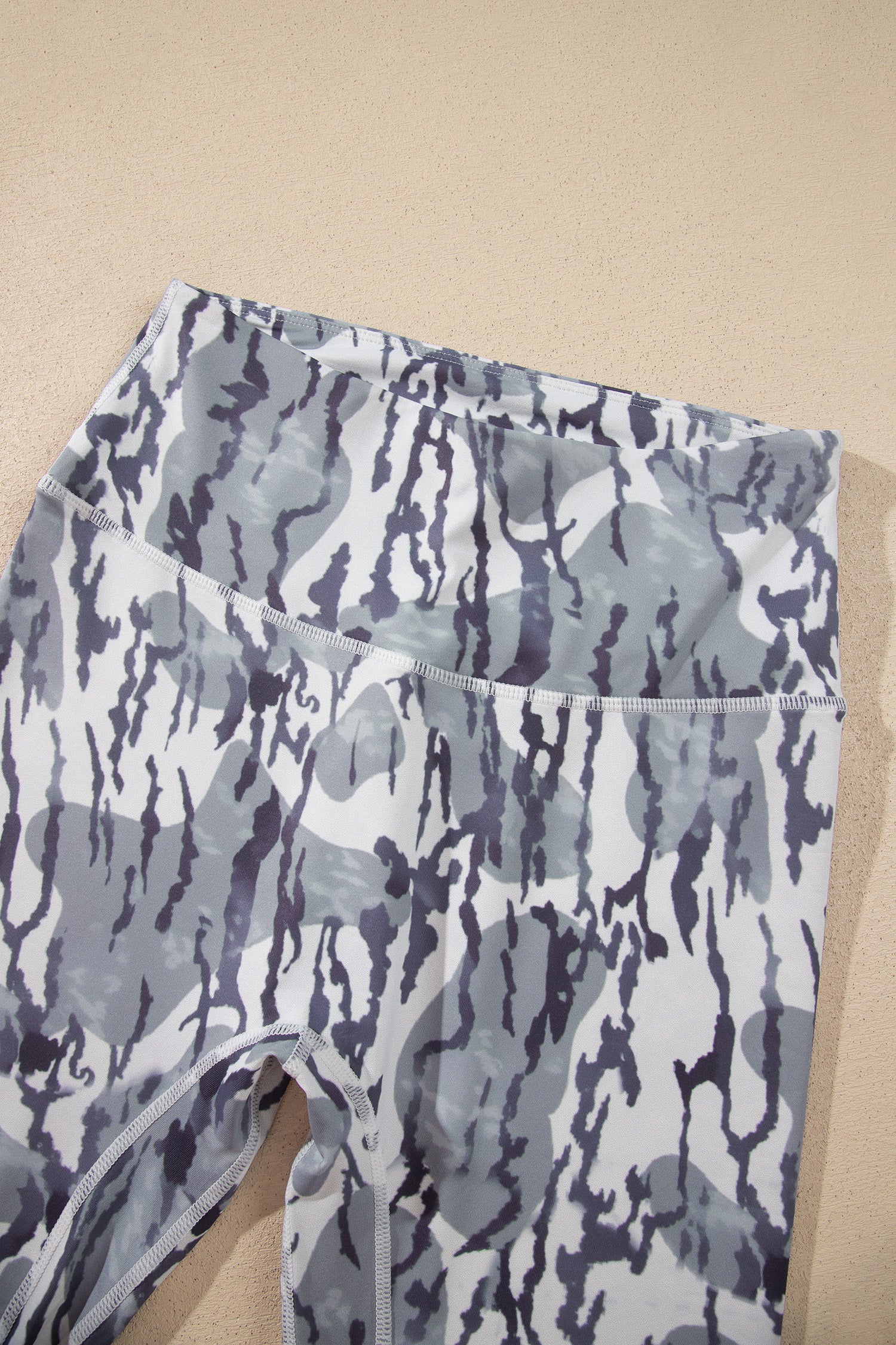 Multicolour Camouflage Pattern High Waist Leggings
