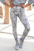 Multicolour Camouflage Pattern High Waist Leggings