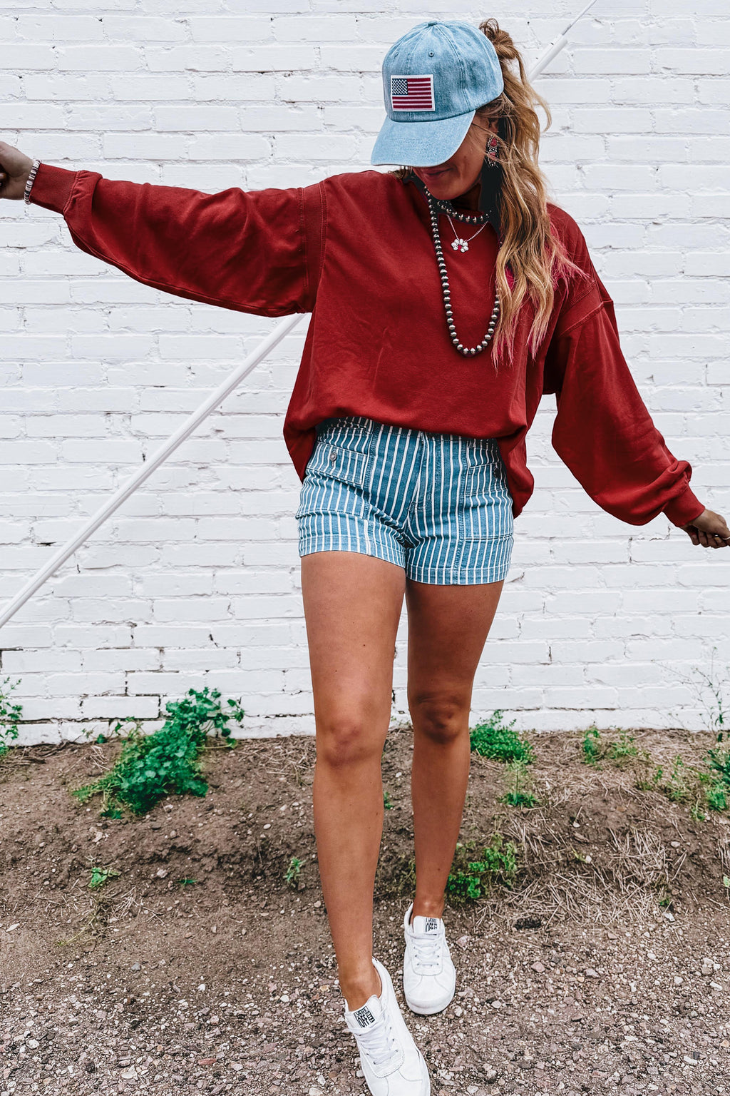 Racing Red Ribbed Detail Drop Shoulder Cutout Back Sweatshirt