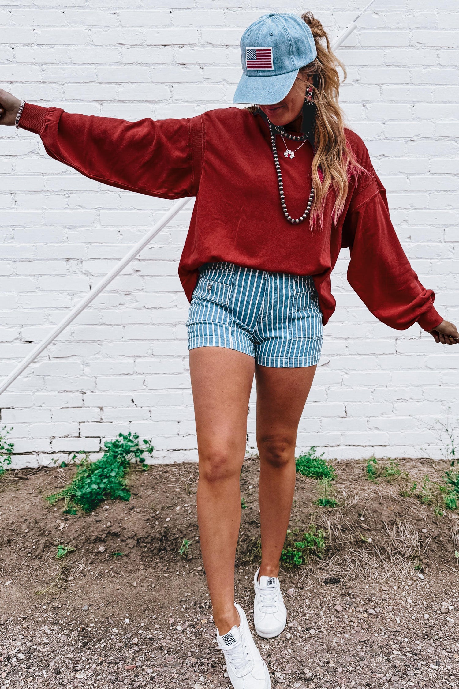Racing Red Ribbed Detail Drop Shoulder Cutout Back Sweatshirt