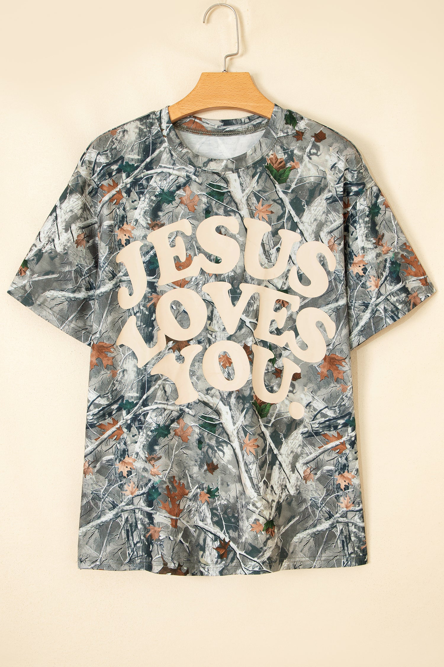 Pink Camo Woodland LOVE LIKE JESUS Casual Tee